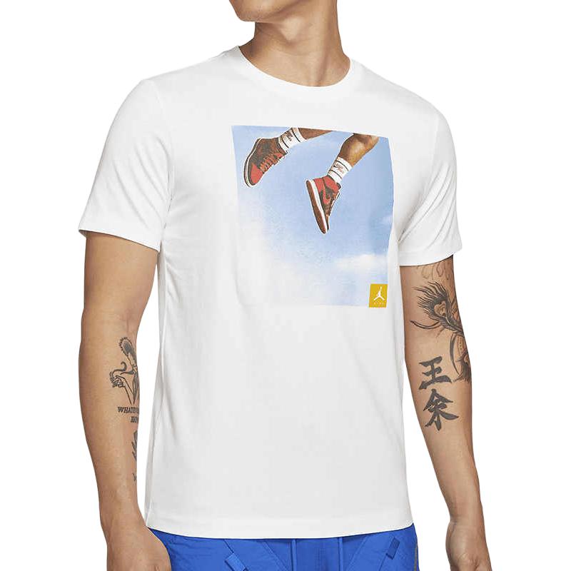 Jordan T-shirt a maniche corte sportiva con stampa fotografica da uomo Top Bianco DA9895-100