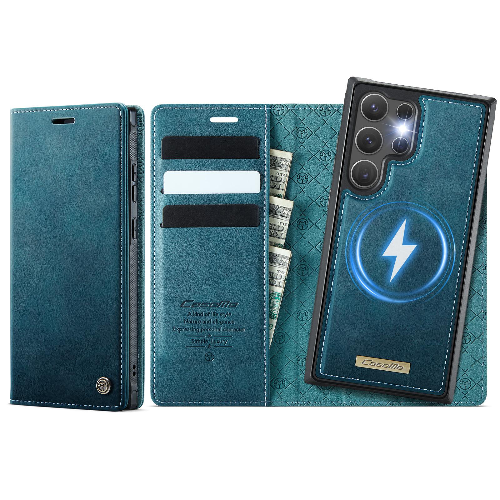 

For Samsung Galaxy S26 Ultra Magnetic Case CASEME C49 RFID Blocking Detachable Wallet Leather Phone Cover