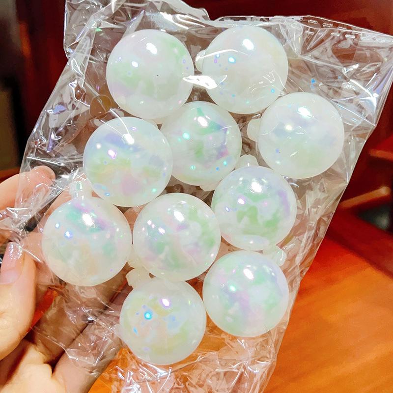 Gold, Silver, and Iridescent Ball Cake Toppers - Baking, Birthday, Dessert Decoration Set