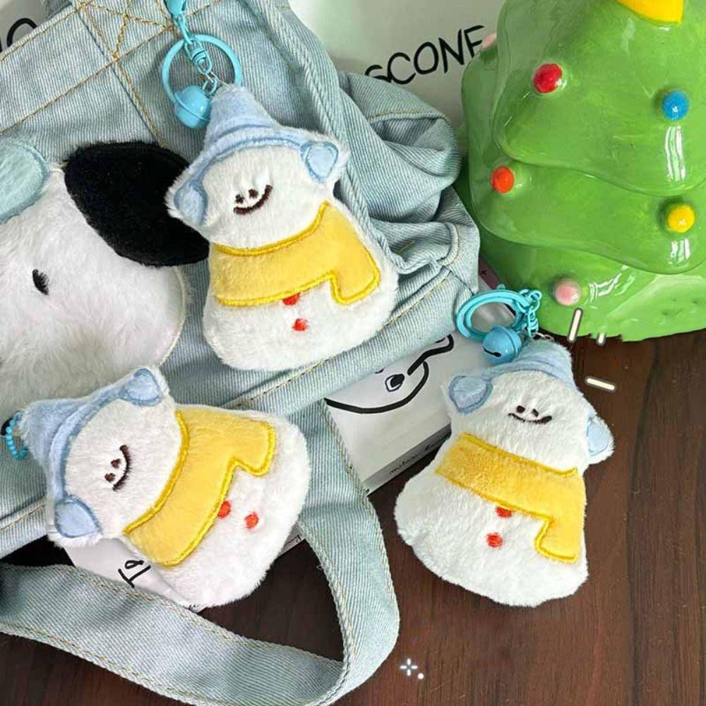 Cartoon Xmas Snowman Pendant Backpack Charms Christmas Mini Key Ring  Children