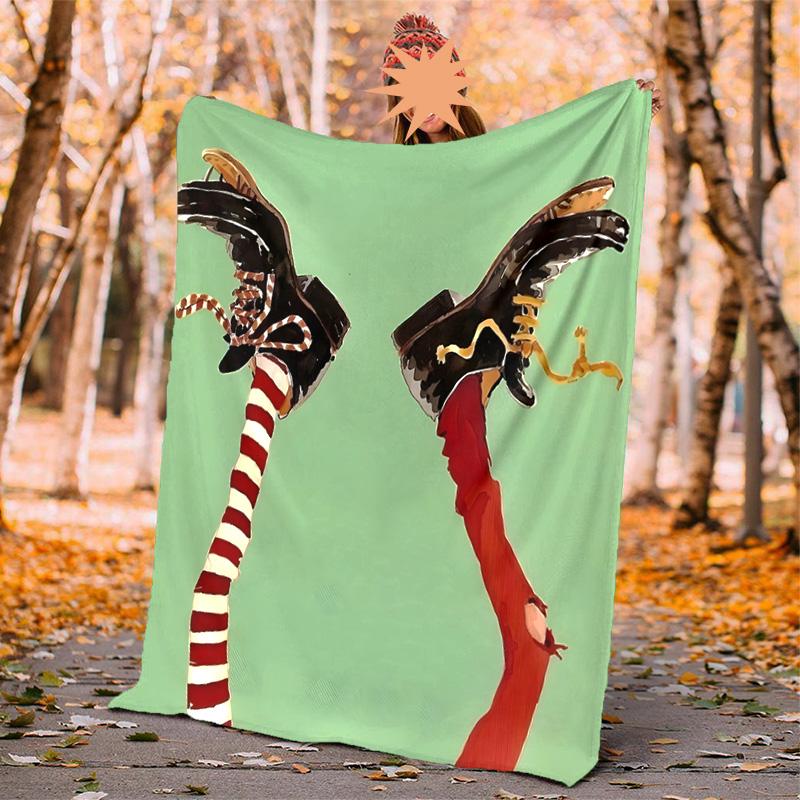 Manta de Franela Pippi Suave Cálida para Todas las Estaciones, Diseño para Acampar, Viajes en Coche, Senderismo Sofá, Cama, Oficina Regalo Perfecto para Fiestas