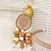 Hanging Bird Toy Wood Tearing Block Toy for Parrot Bird Cage Engaging Entertain Various Parrots Enrichment Hanging Toy