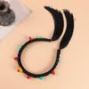Simulation Wigs Hairband with Beads Ethnic Headband for Girl Festival Parties