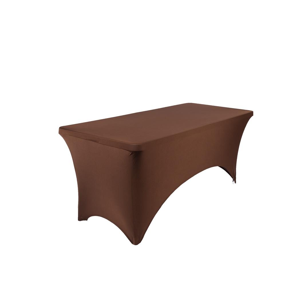 Quality Top Rectangular White Black Lycra Fitted Spandex Table Wrap Cover