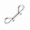 Silber   Edelstahl Doppelseitiger Karabinerhaken   Schnappverschluss   Tauchverschluss (65 mm)