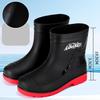 Fashion New Casual Men's Outdoor Rain Boots Men Middle Tube Hiking Fishing Water Shoes Anti-slip Chef Work Ankle Boot Waterproof Shoes