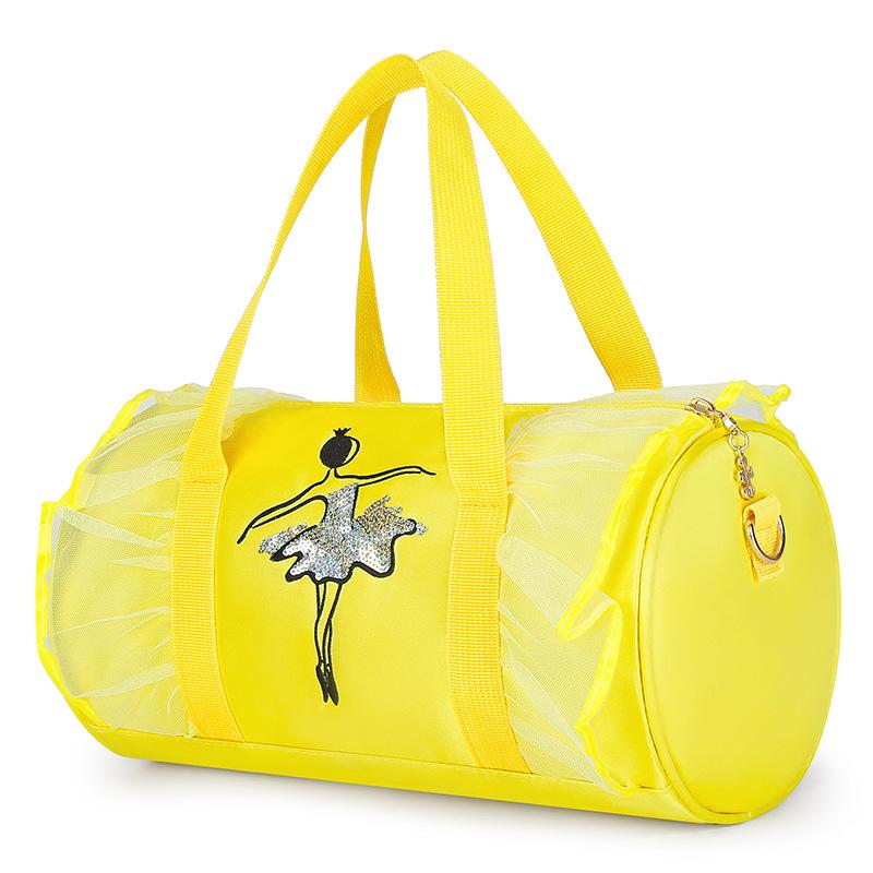 Roztomilý dětský módní batoh růžový zelený fialový sportovní taneční taška flitrový potisk taška přes rameno gymnastika balet latina taška pro dětské dívky