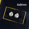 OEVAS Classic Oval/Water Drop Bubble Zircon Earrings for Women S925 Silver Plated Gold Party Fine Jewelry