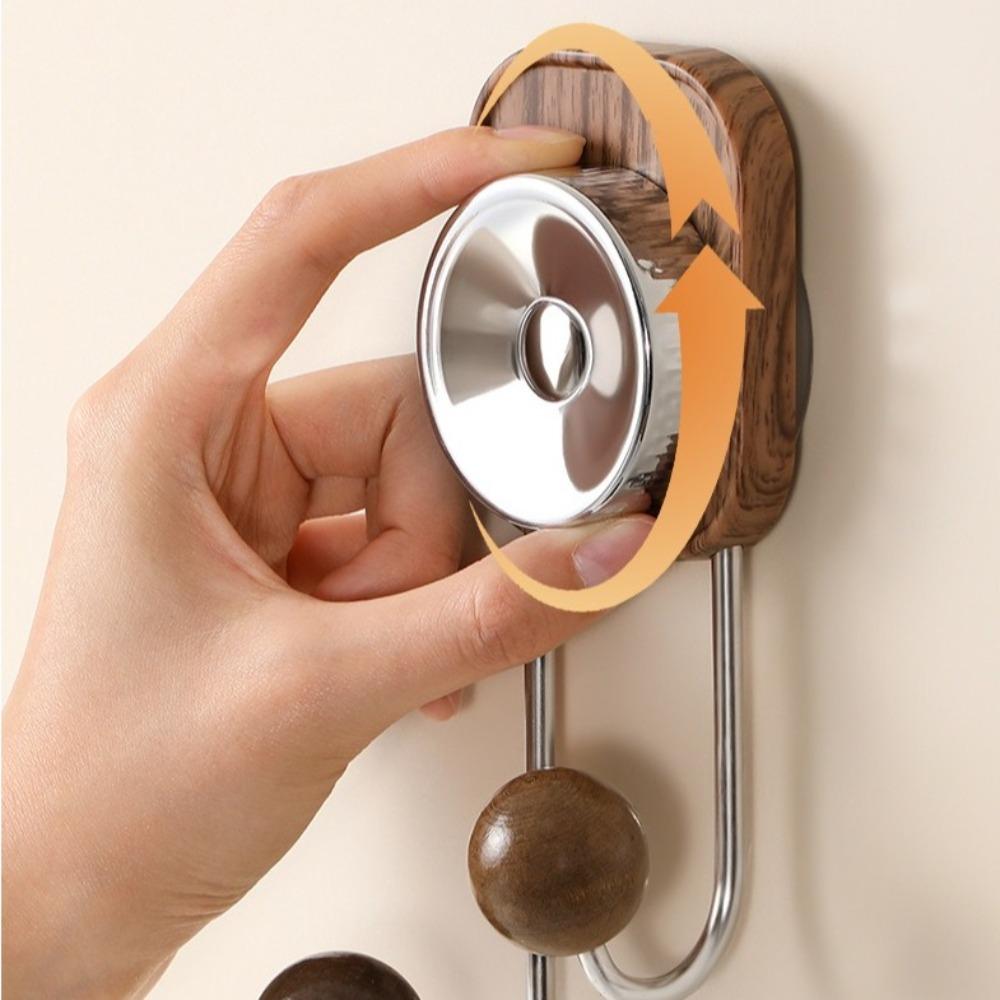 Seamless Design Suction Cup Hook Strong Adhesive Non Perforated Hook  Bathroom Storage