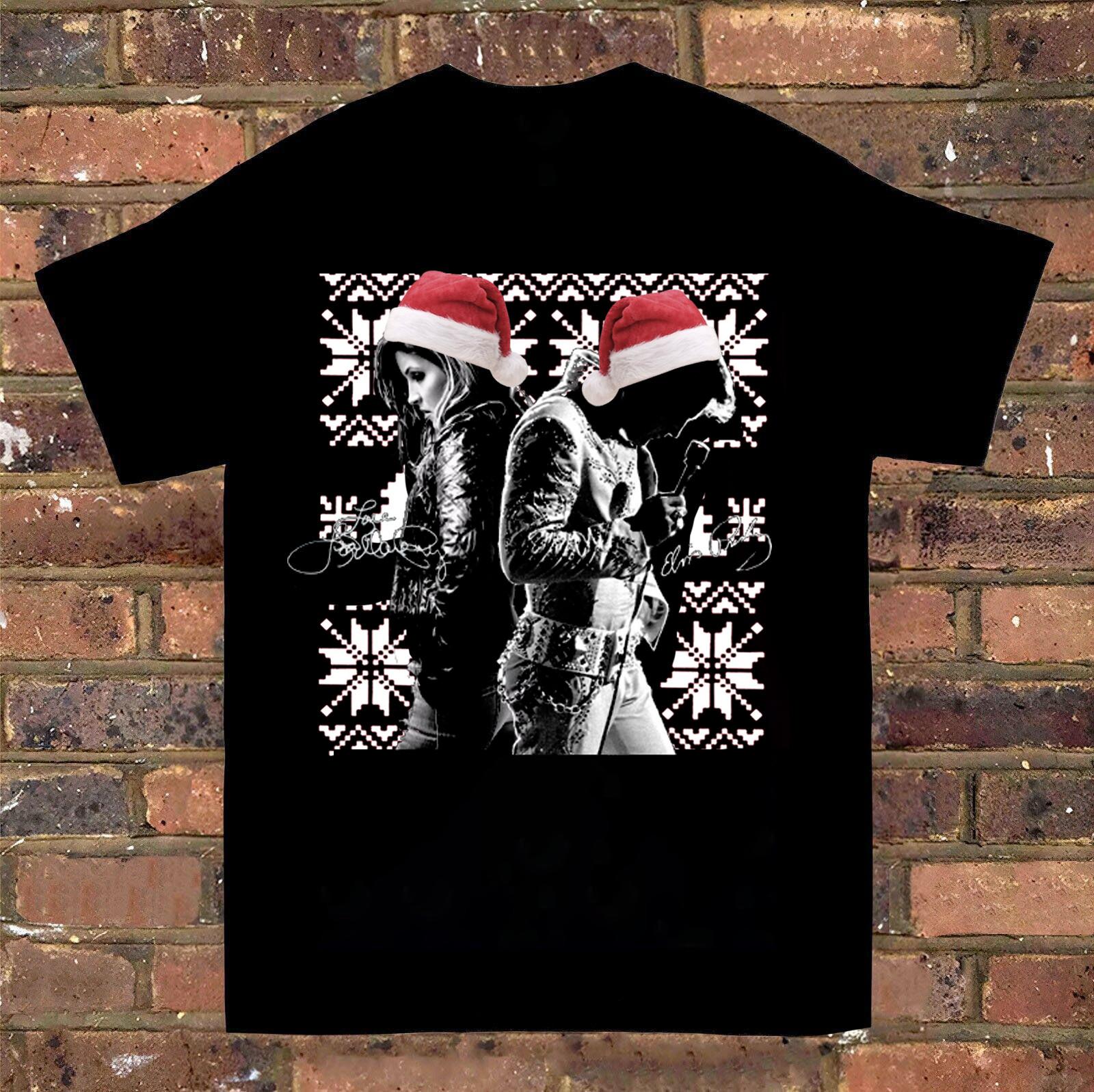 26 New Merry Christmas Elvis and Lisa Marie Presley Gift For Fan T-shirt TMB1863 Unisex T-Shirt L