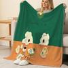Soft Warm Flannel Hemmed Anime Throw Blanket - Cozy Sofa Home Cover, Ideal for Christmas & Halloween Leisure