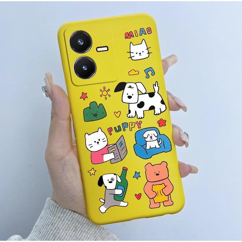 Case For Vivo Y22 Y22s Y35 Cute Astronaut Panda Soft TPU Silicone Phone Cover For vivoY22s Y 22s V2206 V2207 Y 35 V2205 Coque
