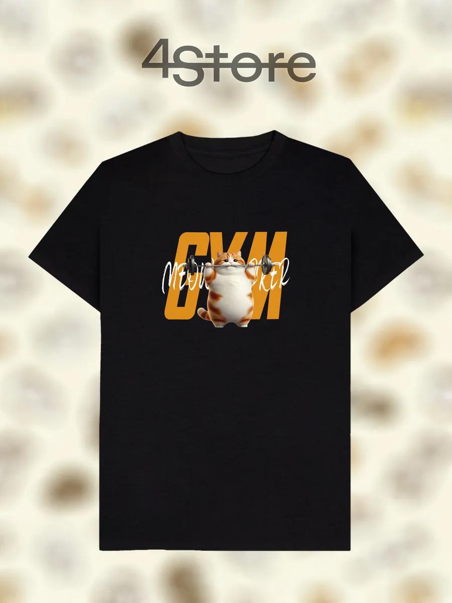 Cat UFO Alien Printed T-shirt S
