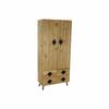 DKD Home Decor-DKD Home Decor Wardrobe 80 X 35 X 176 Cm Fir Black Metal Brown