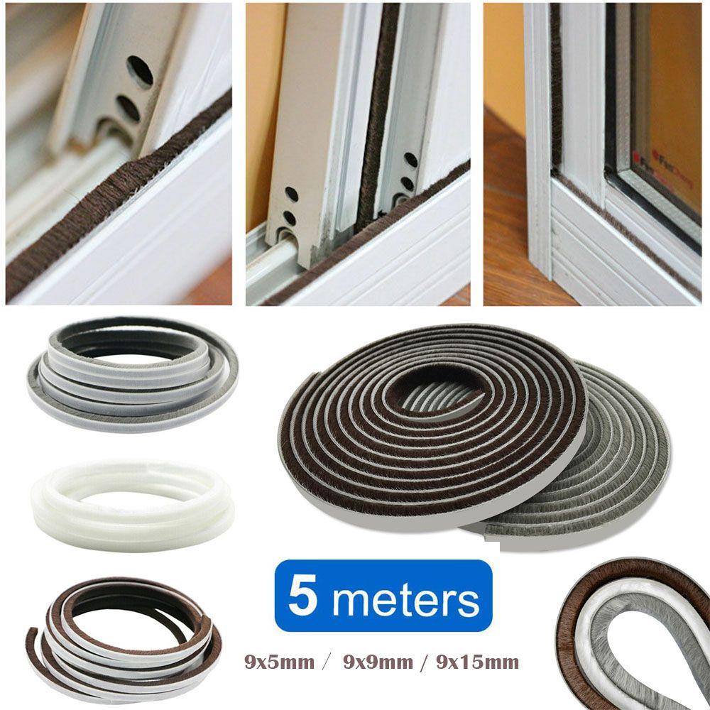 Rainproof Gadgets Door Strip Pile Weatherstrip Self Adhesive Sealing Strip Door and Window Seal