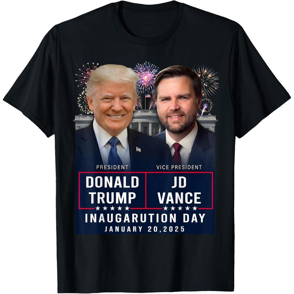 Trump Vance Inauguration Day 2025 Donald Trump JD Vance T-Shirt S чёрный