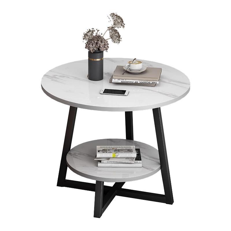 Nordic Minimalist Small Round Coffee Table for Living Room