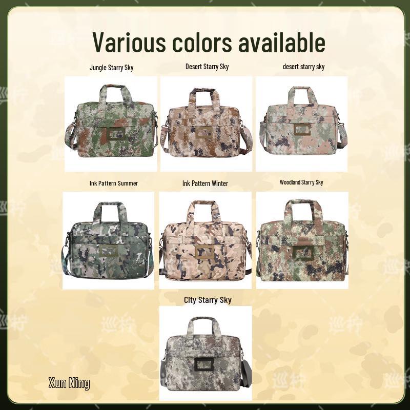 Xunling Camouflage Briefcase Laptop Messenger Bag