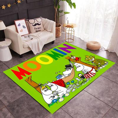 Moomin Aile Macerası Temalı Kaymaz Halılar - Polyester Ev Dekorasyonu, Yatak Odaları, Oturma Odaları, Girişler, Stüdyolar ve Dekorasyonlar İçin Uygundur