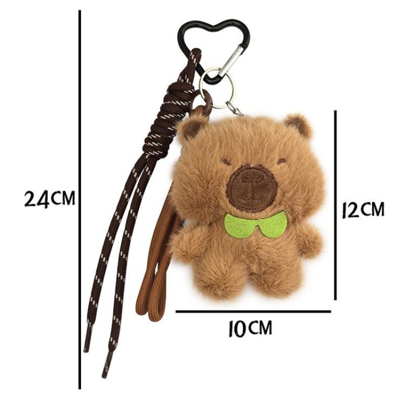 Cute Capybara Pendant Keychain Plush Guinea Pig Claw Machine Doll Plush Bag Pendant