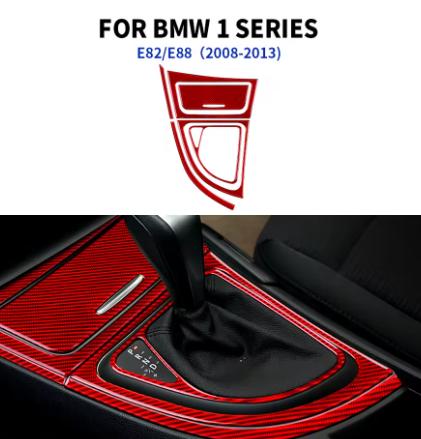 Sticker For BMW 1 Series E82 E88 2008-2013 Accessories Carbon Fiber Car Automatic Special Interior Trim Cover Sticker Styling