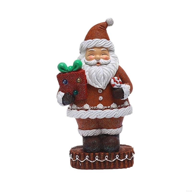 KX4B Living Room Desktop Scene Layout Christmas Decorations Ornaments with Light