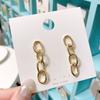 New Hip-hop Chain Earrings Female Metal Tassel Earrings for Women Hollow Geometric Statement Dangle Earrings bijoux femme