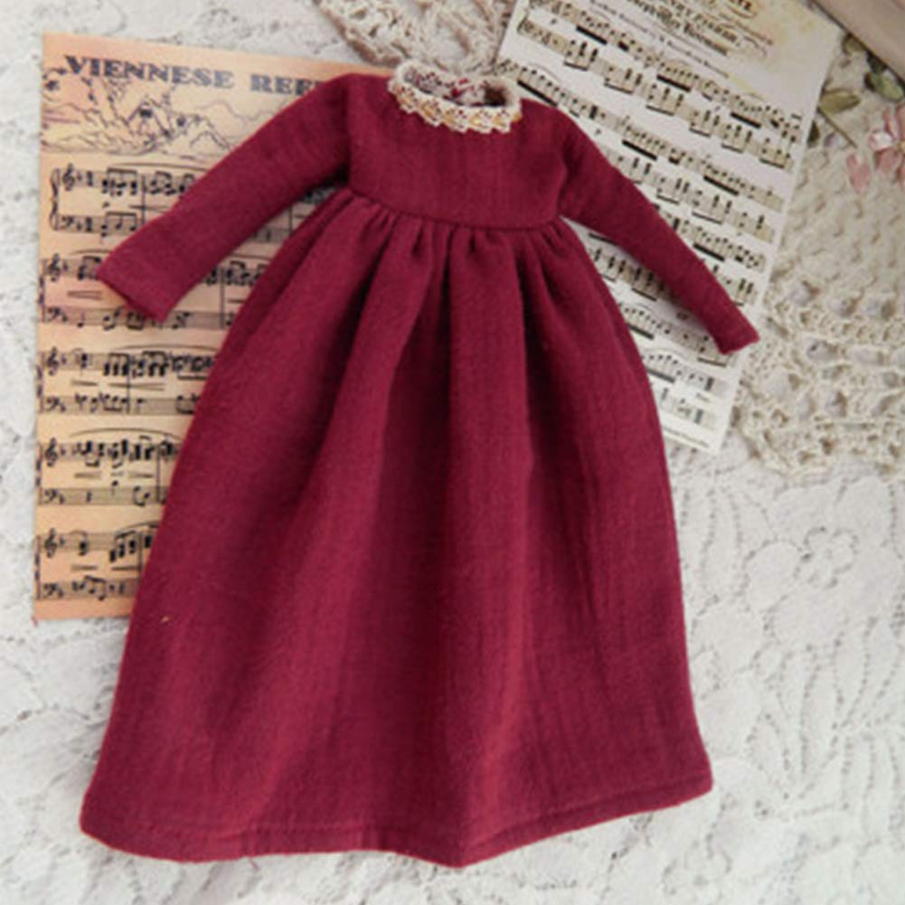 Rakulifey Blythe Outfit, Blythe Doll Clothes, 4 Colors, Gift (Wine)