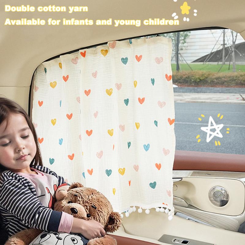 Car Window Shades Light Blocking Auto Window Curtains Heat Insulation Car Sunshade Side Curtains For Sedan Truck SUV Pickup