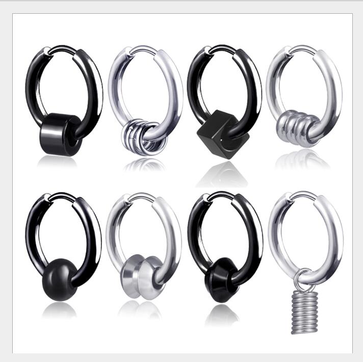 

1Pc Уличные хип-хоп серьги Мужские серьги в корейском стиле Студенческие серьги