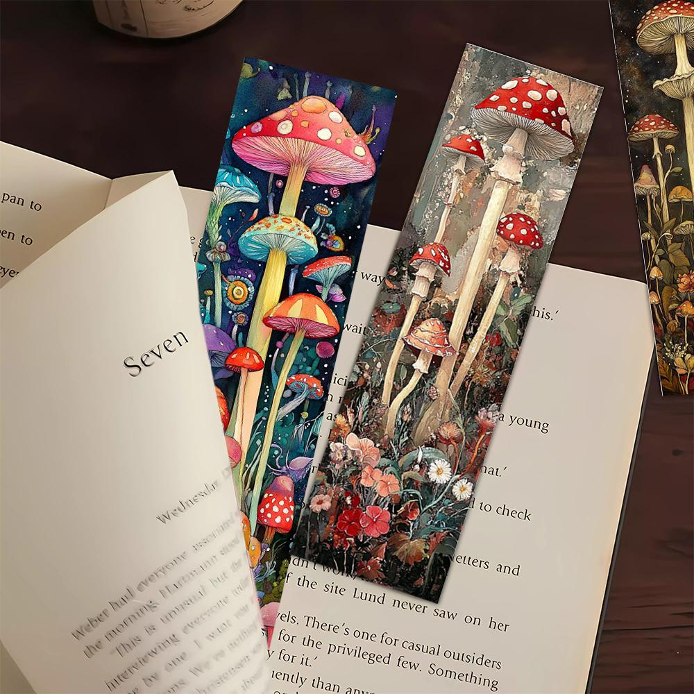 32pcs, Mushroom Forest Bookmarks, suitable for back-to-school season, Christmas, Halloween, teachers, readers, birthdays.