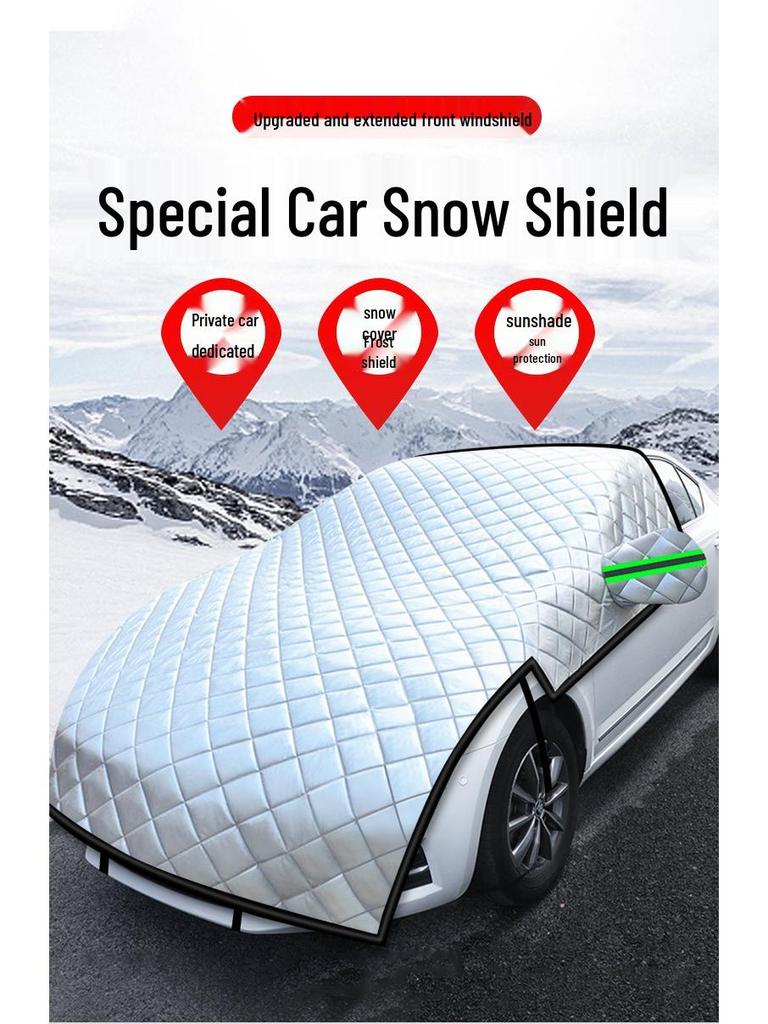 Volkswagen Schneesichere Halbkörper-Autoplane mit Windschutzscheiben-Frostschutz
