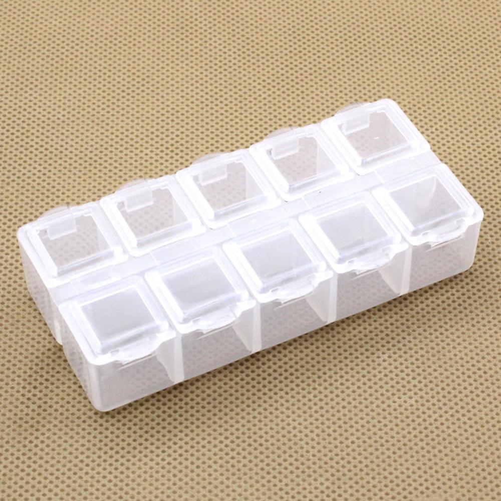 1PC Removable Divider Clear Plastic Storage Box Portable Transparent Compartment Organizer Case For Jewelry Beads Hardware Parts