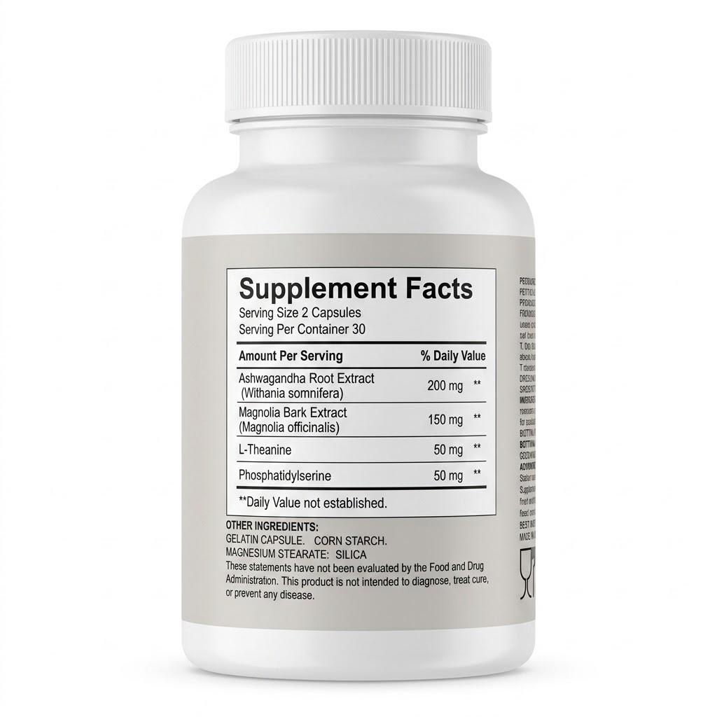 Deep Reset Nighttime Herbal Sleep Aid – Natural Stress Relief, Deep Relaxation & Sleep Support Formula – Non-Habit Forming (60 Capsules)