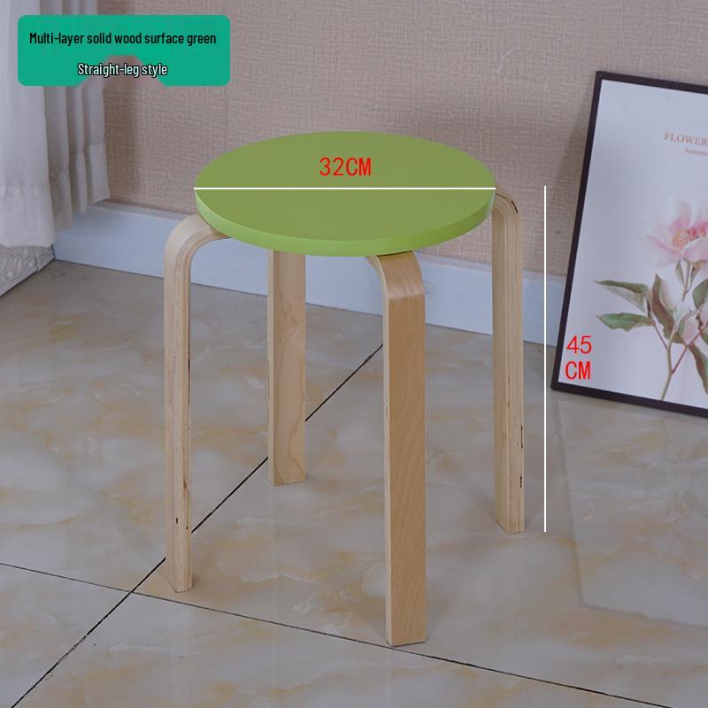 Solid Wood Stool - High & Low Styles: Commercial, Dining, Low, Simple, Adult Bentwood
