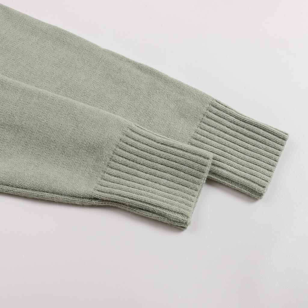 AMI 2025 Classic Couple's Embroidered White Heart Cardigan Wool Sweater