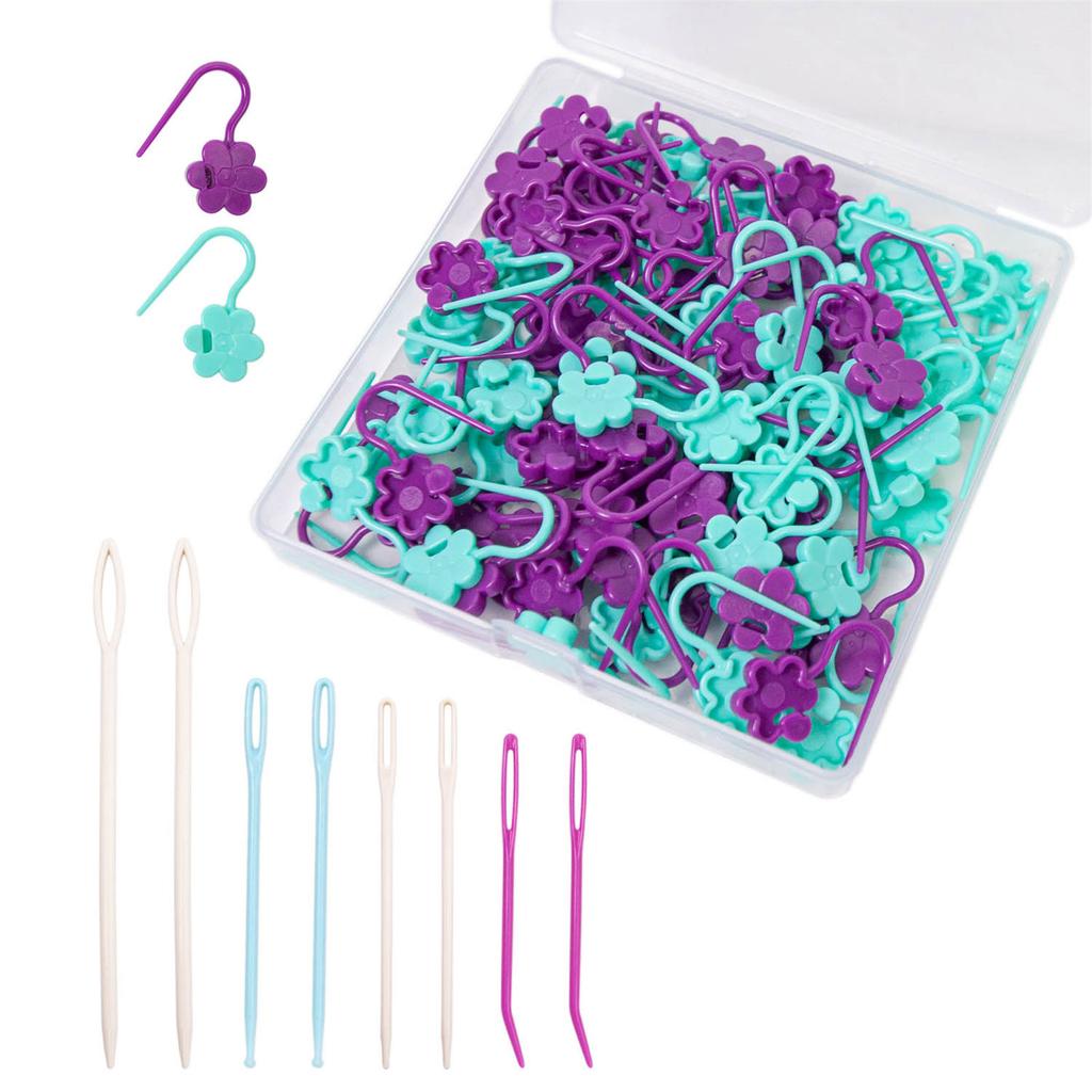 1 Set Crochet Markers Large Eye Knitting Needle Stitching Markers Knitting Markers Crochet Hook Yarn Needle