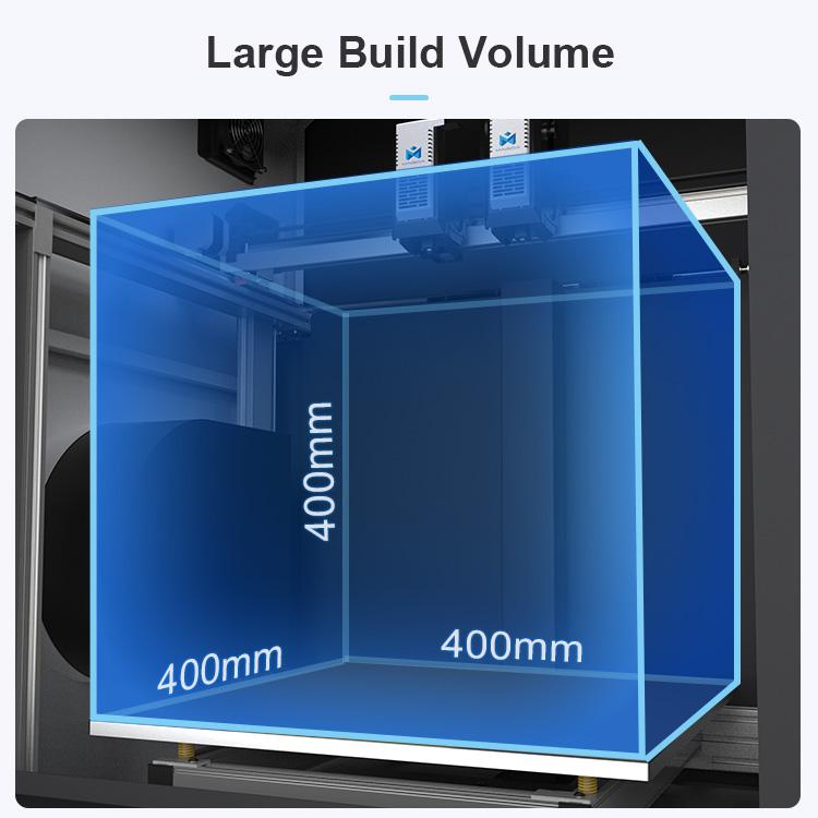 Sonderangebot für MD-400D High-Speed IDEX 400*400mm PLA FDM 3D-Drucker mit Dual-Extruder, automatischer Düse und 1-Jahres-Garantie