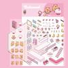 Kawaii Kapibala 3D Landscaping Stickers Cartoon Miniature Scene Visual Stacking Stickers Christmas Gift For Gift