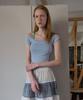 Nokeontencheu 350. U-Neck Petite Tee _ Light Blue