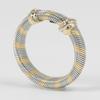 CARTIER All Air Ciel Vintage Ring K18 yellow gold/Stainless Steel #6.0(US Size) 5.7g Women Used