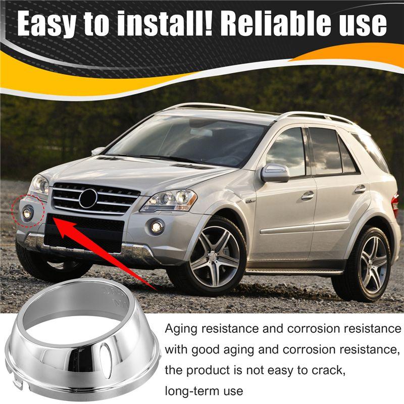 Per W164 Ml63 AMG Paraurti Anteriore Lampada Nebbia Anello Cromato Cornice Ricambi Auto A1648853022 Destro