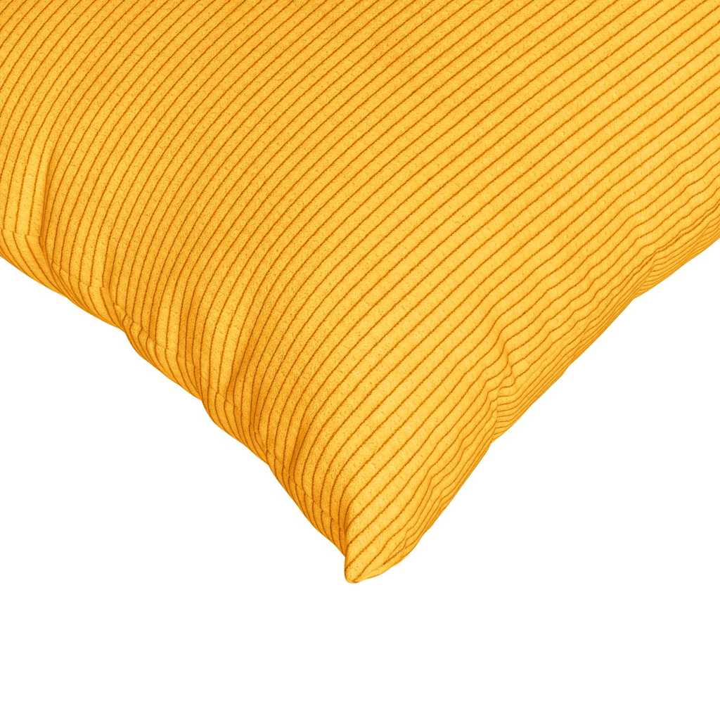 Sofa Cushions 2 Pieces Light Yellow 50 X 50 Cm Corduroy Fabric