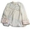 2026 Early Spring Women's Tencel Embroidery Patchwork Long Sleeve Shirt - Chinese Style Base Layer Top