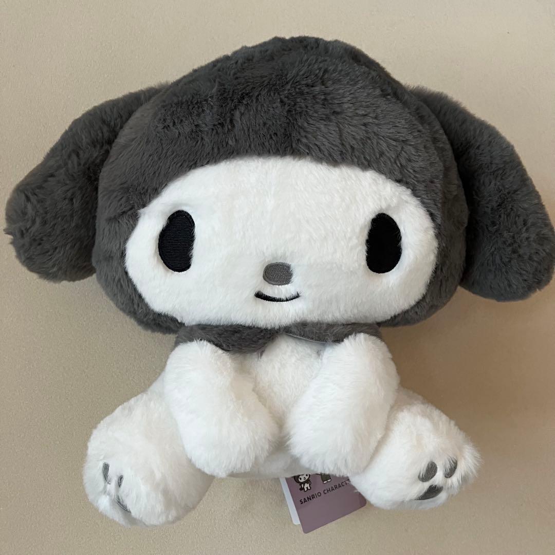 Sanrio Characters Monochrome Sitting Doll BIG Type My Melody