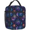 Reusable Retro Car Lunch Box For Kids Girls Boys Women Adult, Insulated Vintage Neon Highway Lunch Bag,Polyester Cooler Handbags