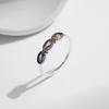 925 Sterling Silver Vintage Colorful Oval Ring Exquisite Zirconia Stackable Fine Jewelry For Women Birthday Gift