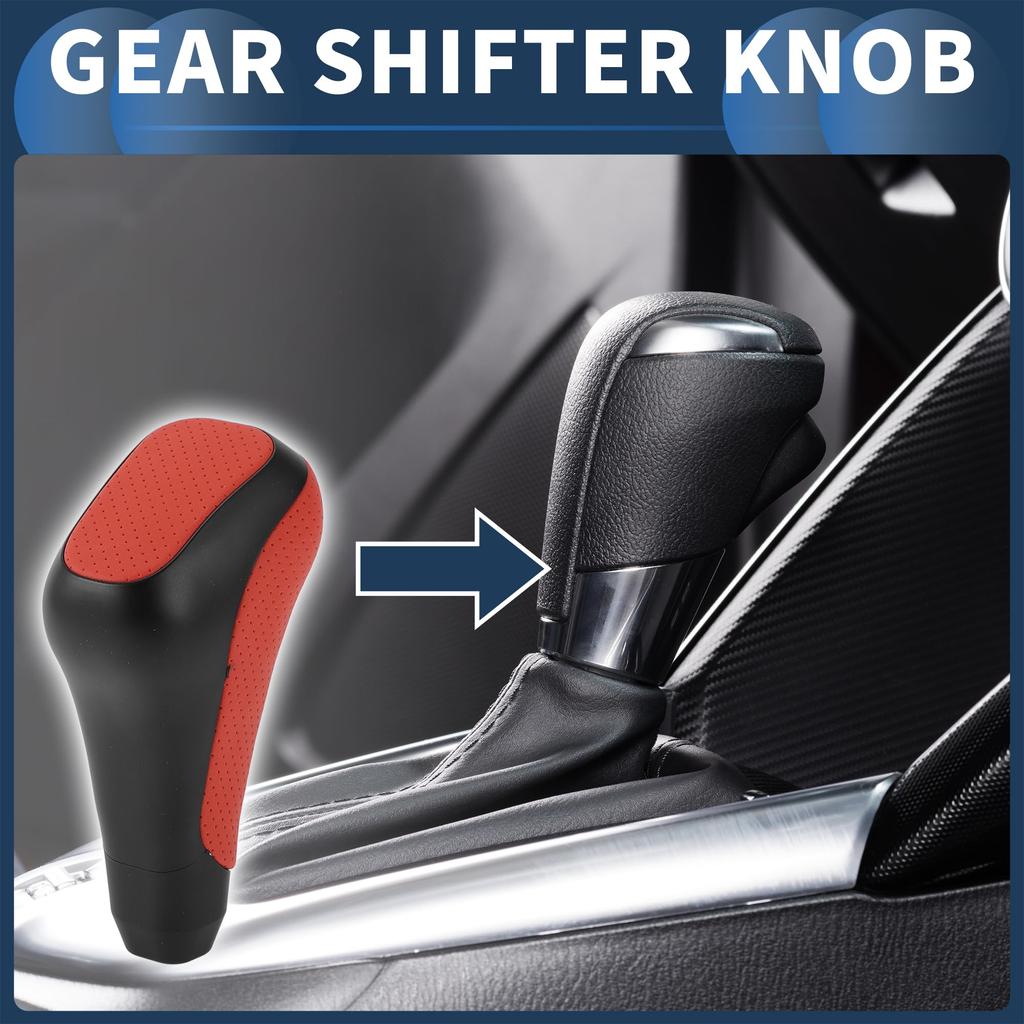 INFINAUTO Automatic Gear Shift Front Automotive Gearbox Stick Shifter Lever Knob for Toyota 4Runner Plastic Faux Leather Black 1pc Knob, 2012-2021,