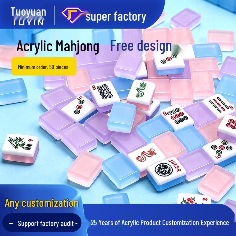 Custom American Mahjong Crystal Acrylic Set