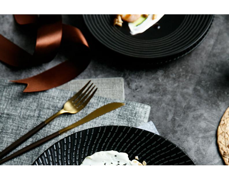 Nordische Sternschnuppen Keramik Steak- und Dessertplatte